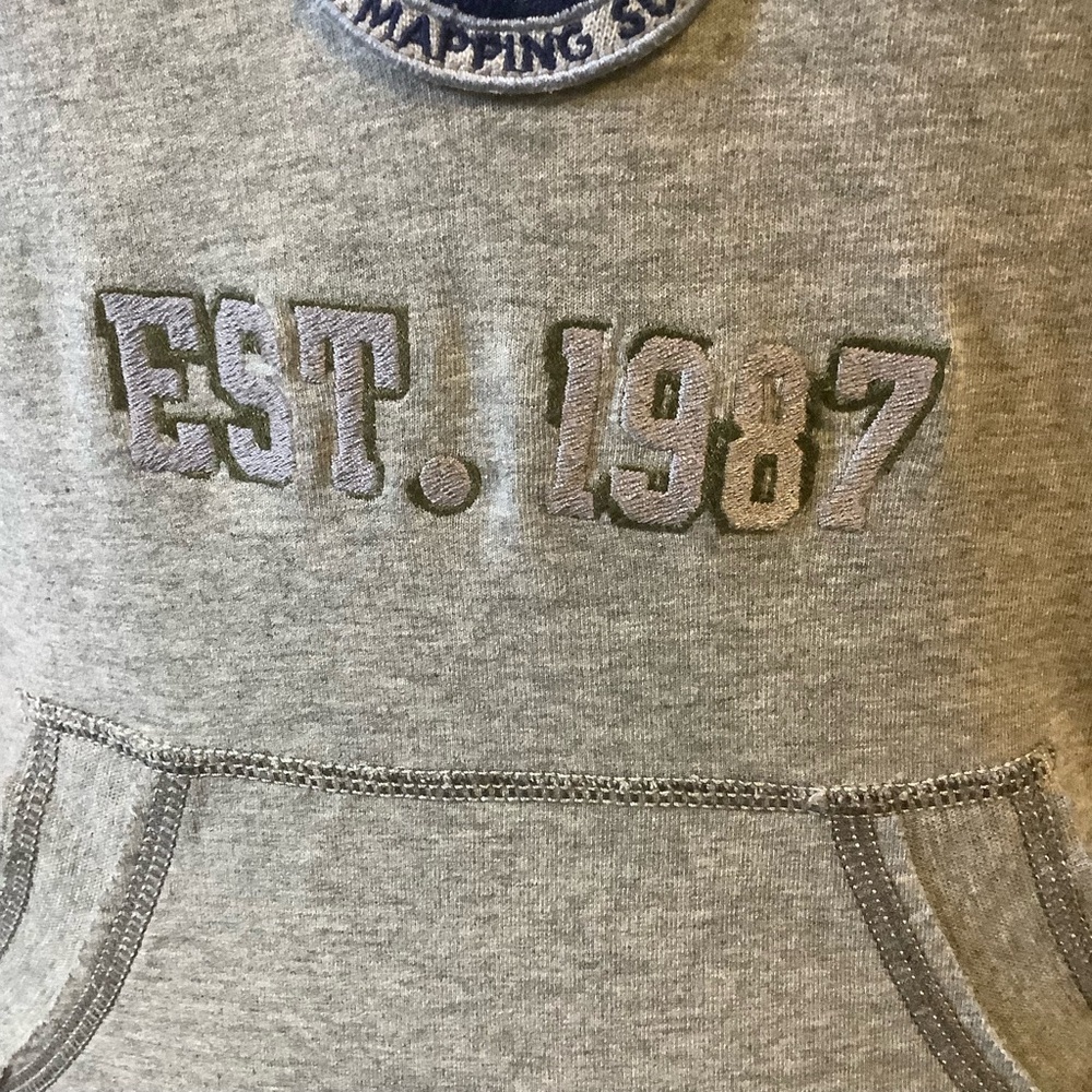 Napapijri Logo Sweatshirt Women’s Size S Grey Cotton Stretch Graphic Pullover - Picture 10 of 15